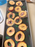 Thick peach rings after freeze-drying