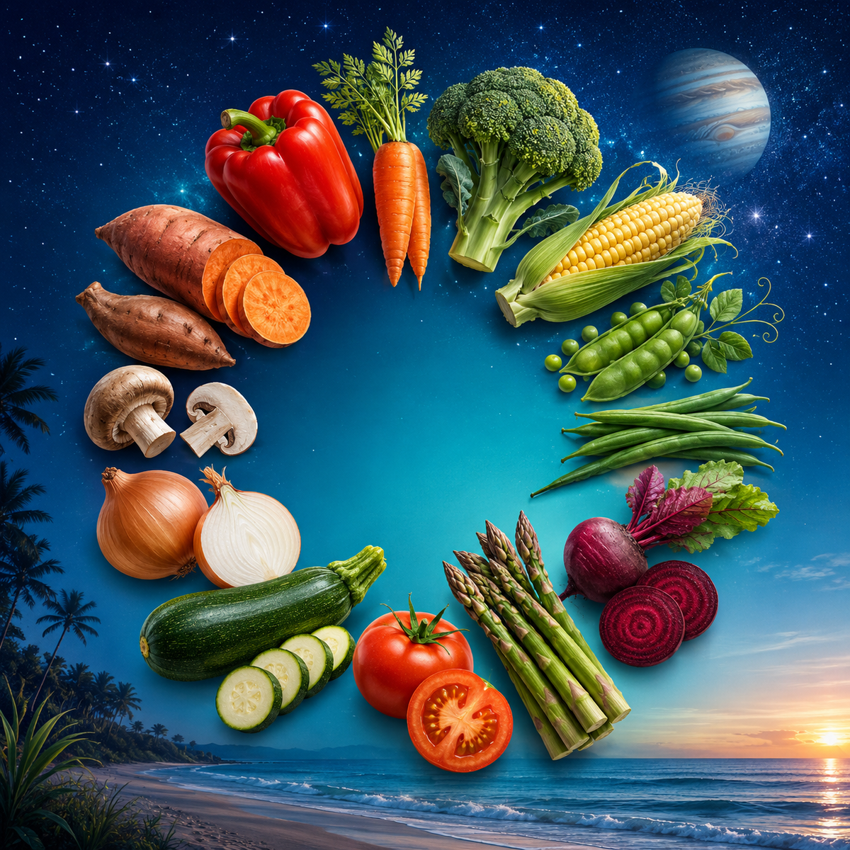 Illustrated Coastal Freeze Co. made-to-order vegetable catalog
